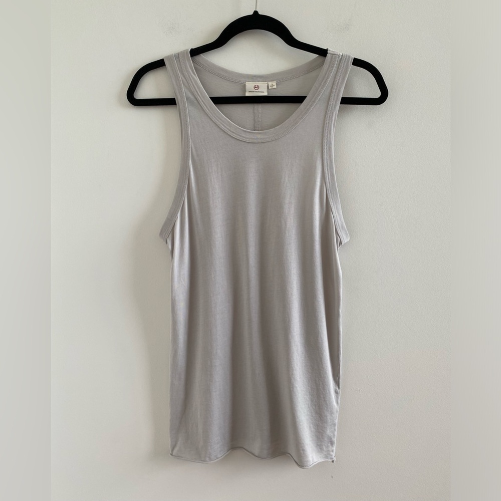 Ag Adriano Goldschmied Light Gray Lexi Tank Top Large Minimalist Lightweight